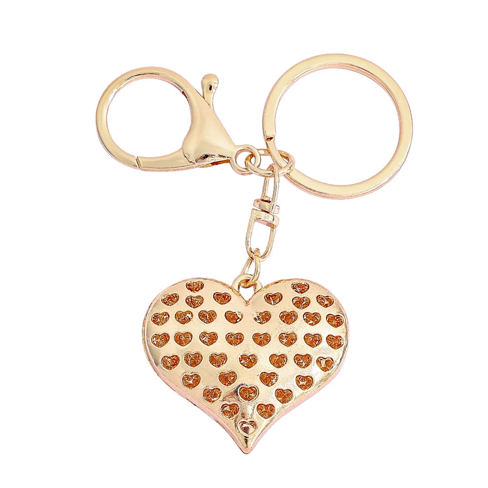 Pink Diamond Heart Keychain