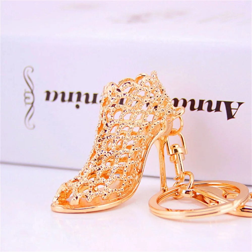 Rhinestone High Heel Keychain