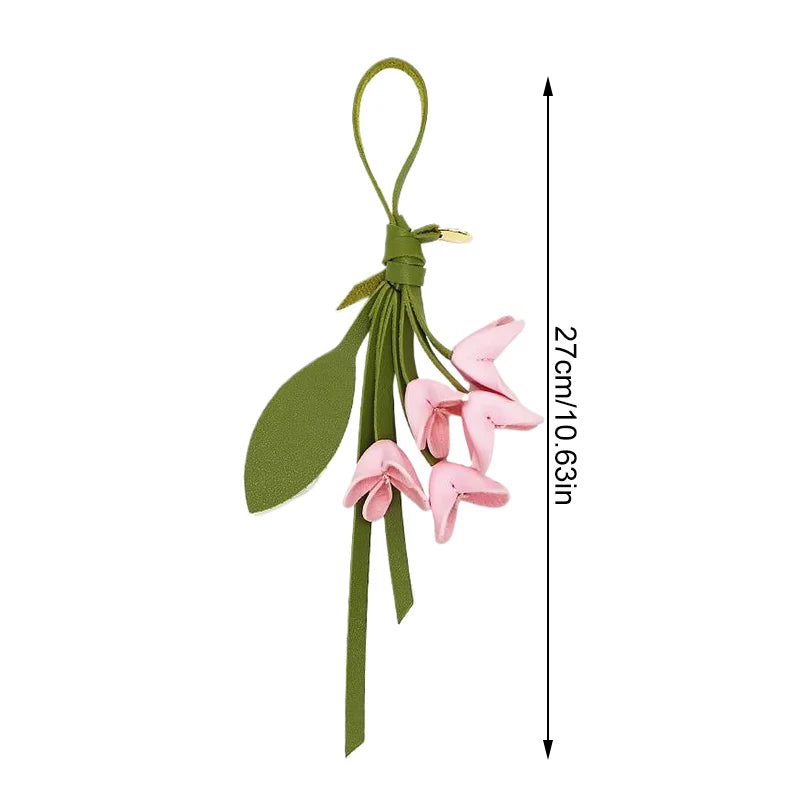 Osmanthus Leaf Leather Keychain