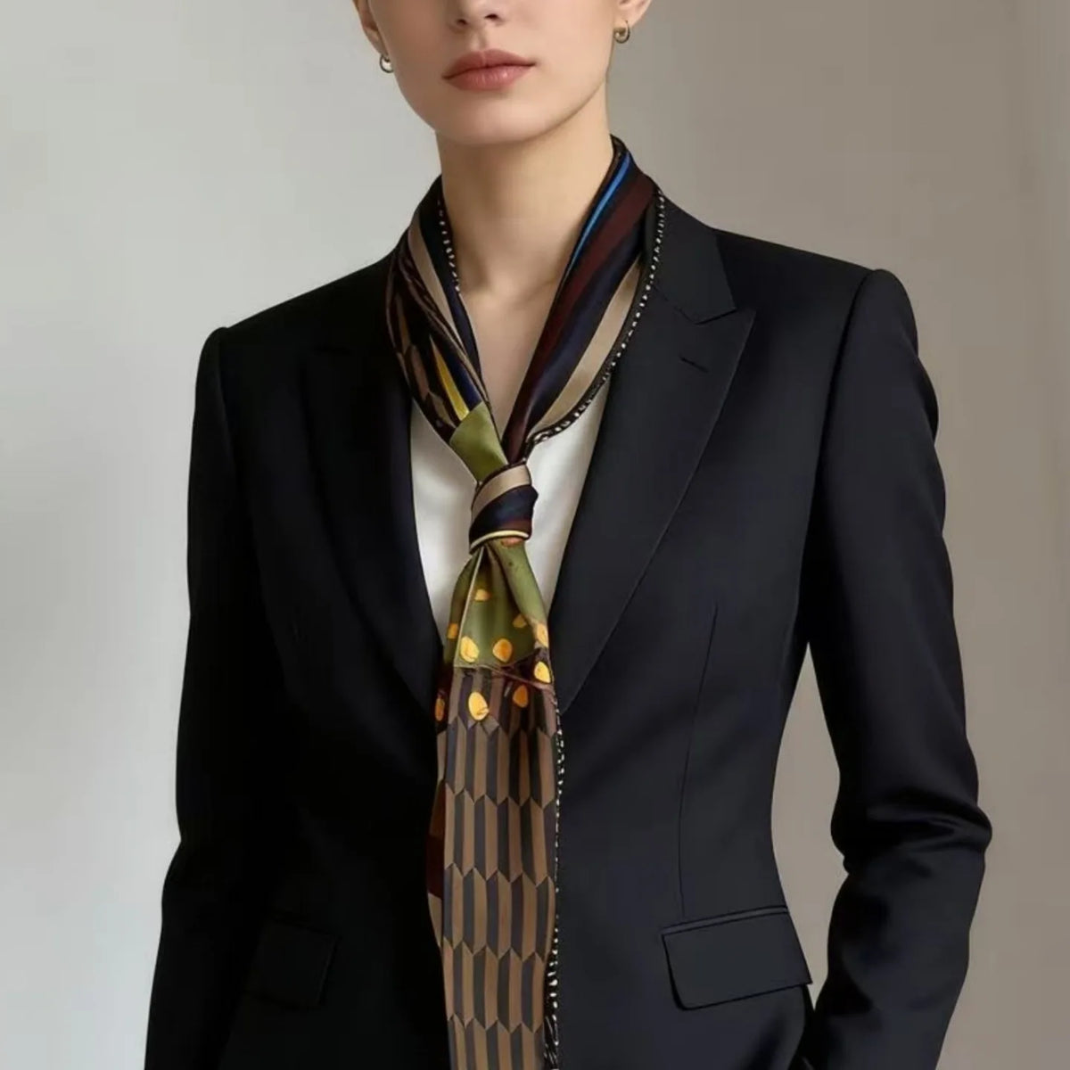 Printed Skinny Scarf & Bag Ribbon