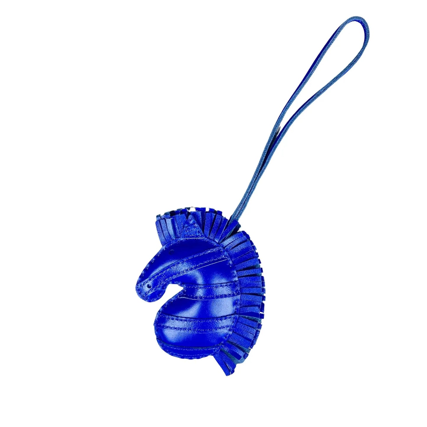 Zebra Head Leather Bag Charm
