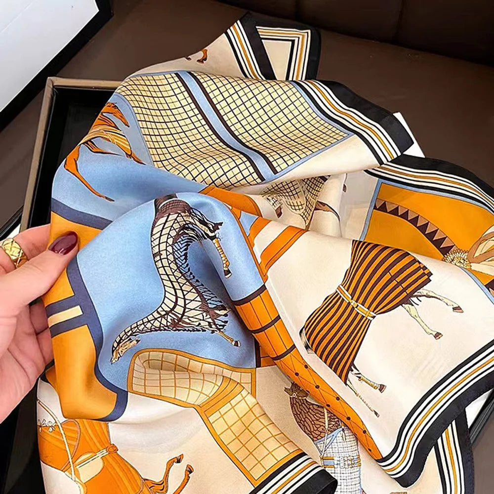 Luxury Print Square Scarf