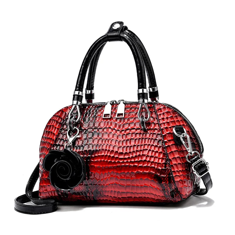 Fashion Yellow Crocodile Tote Bag