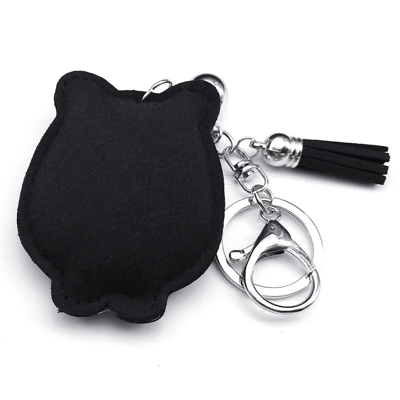 Gothic Owl Keychain — Rhinestone Animal Key Ring & Bag Charm