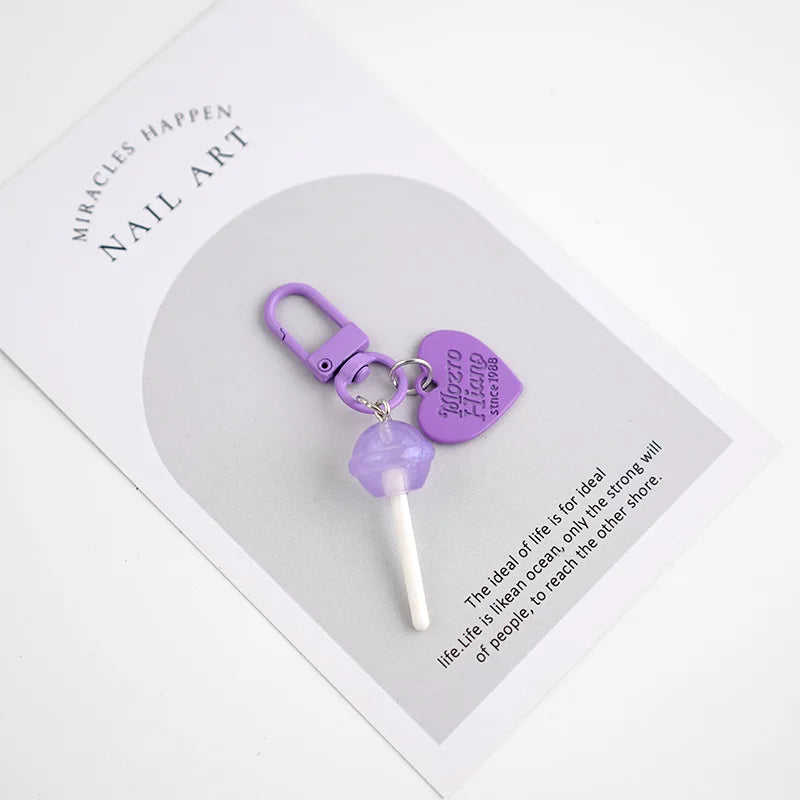 Sweet Lollipop Keychain Charm