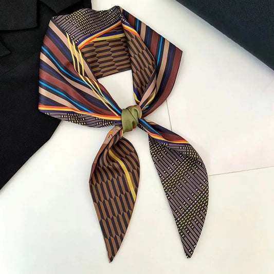 Printed Skinny Scarf & Bag Ribbon