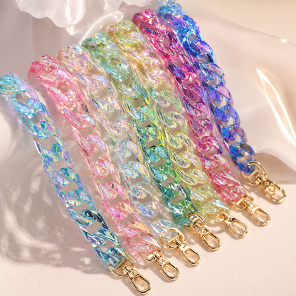 Iridescent Chunky Acrylic Bag Chain