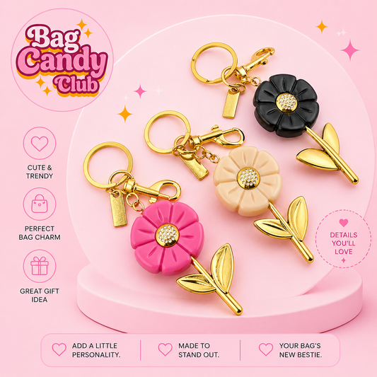 Daisy Flower Keychain Pendant