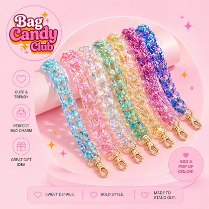 Iridescent Chunky Acrylic Bag Chain
