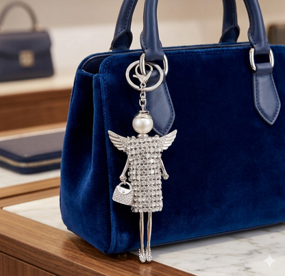 Crystal Rhinestone Bag Charm Keychain