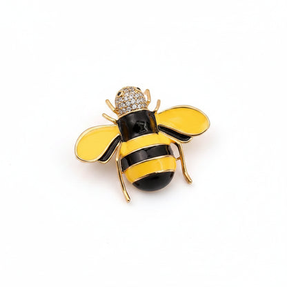 Rhinestone Bee Brooch Pin