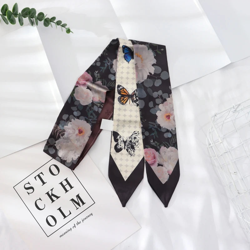 Skinny Silk Wrist Ribbon Scarf
