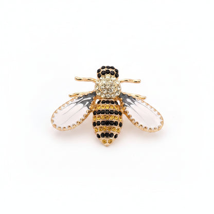 Rhinestone Bee Brooch Pin