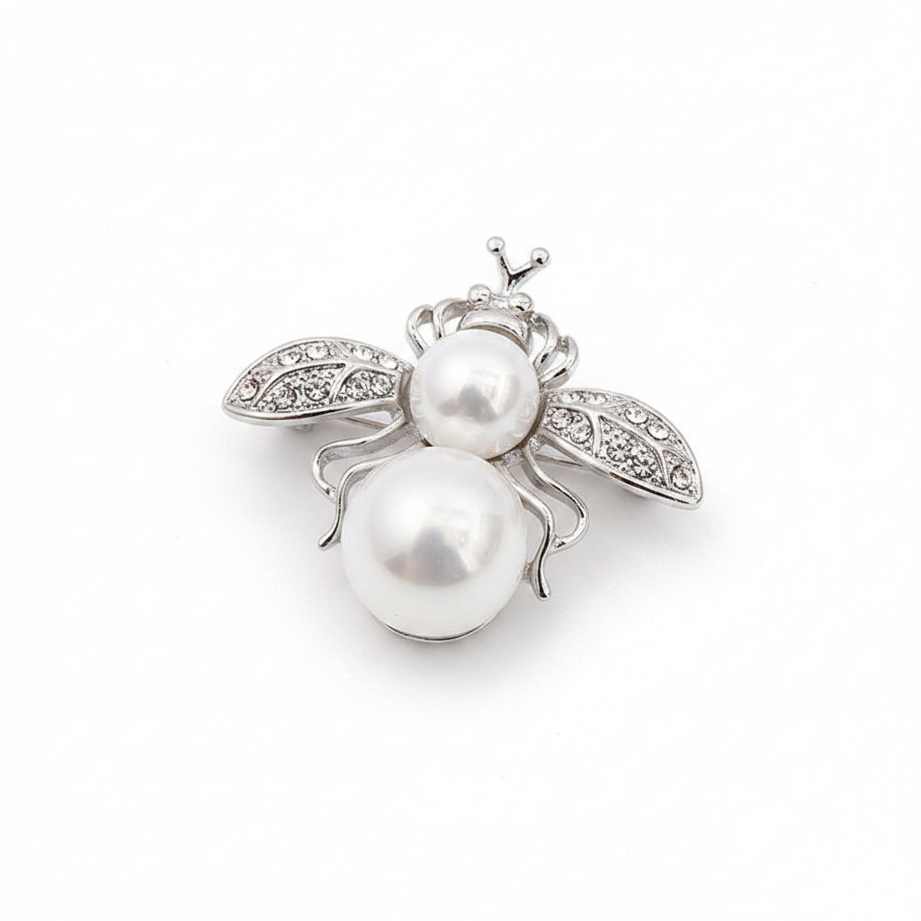 Rhinestone Bee Brooch Pin