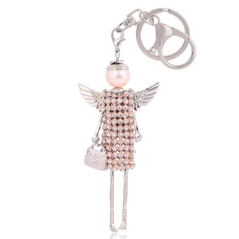 Crystal Rhinestone Bag Charm Keychain