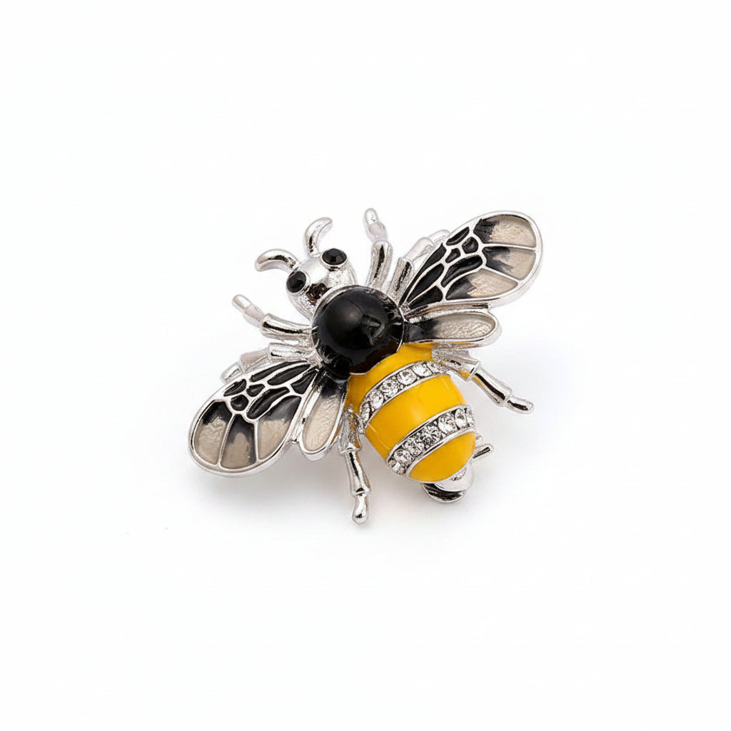 Rhinestone Bee Brooch Pin