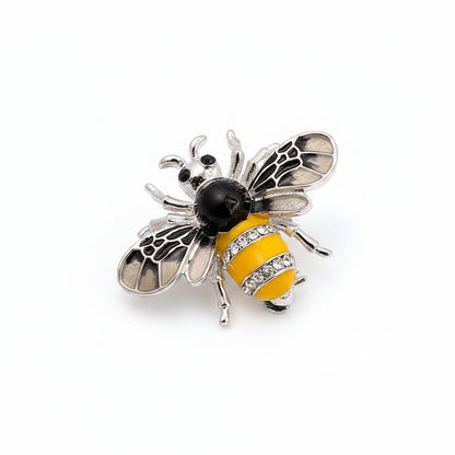 Rhinestone Bee Brooch Pin