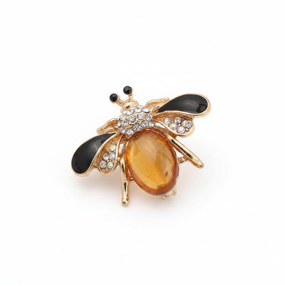 Rhinestone Bee Brooch Pin