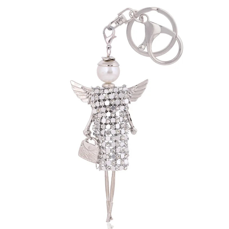 Crystal Rhinestone Bag Charm Keychain