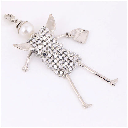 Crystal Rhinestone Bag Charm Keychain