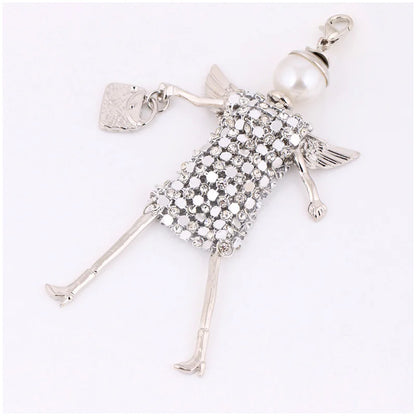 Crystal Rhinestone Bag Charm Keychain