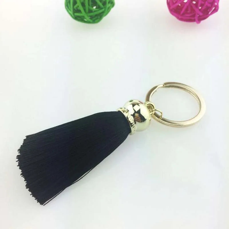 Silk Tassel Keychain — Colorful Bag & Car Charm