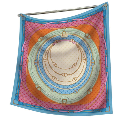 French Love Circle Silk Scarf
