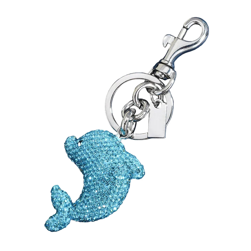 Designer-Inspired Animal Charm Keychain — Butterfly, Dolphin & Squirrel