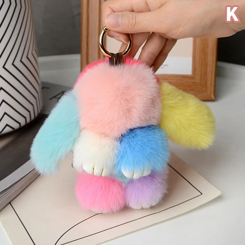 Plush Fur Bunny Keychain