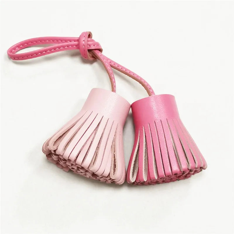 Candy Color Sheepskin Fringe Bag Charm