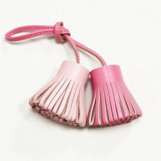 Candy Color Sheepskin Fringe Bag Charm