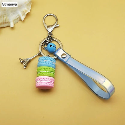 French Macaron Charm Keychain