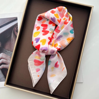 Silk-Touch Square Scarf — Women's Elegant Hijab & Neckerchief
