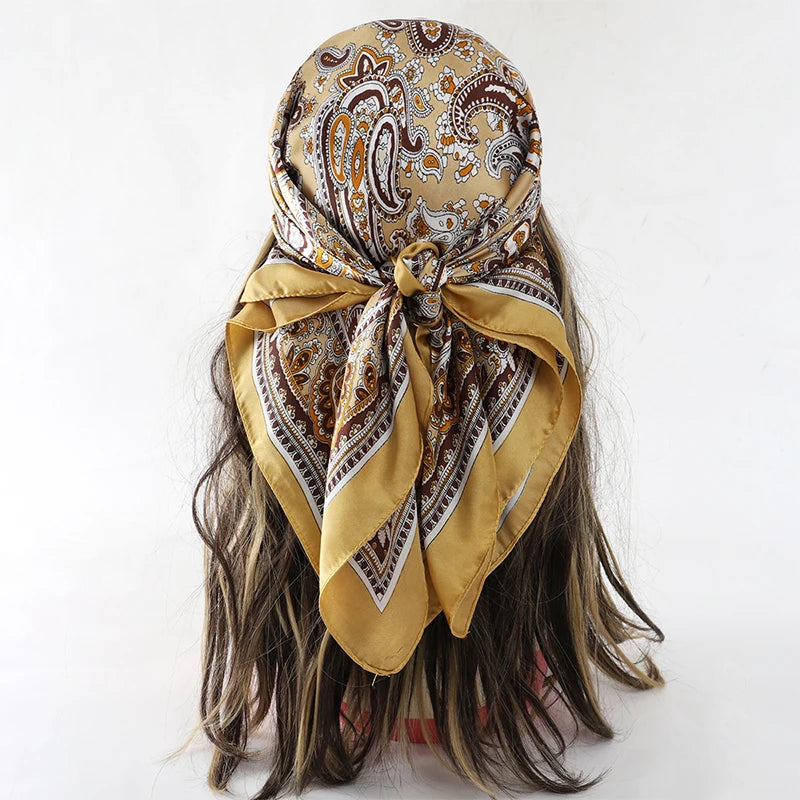 Floral Square Silk Scarf