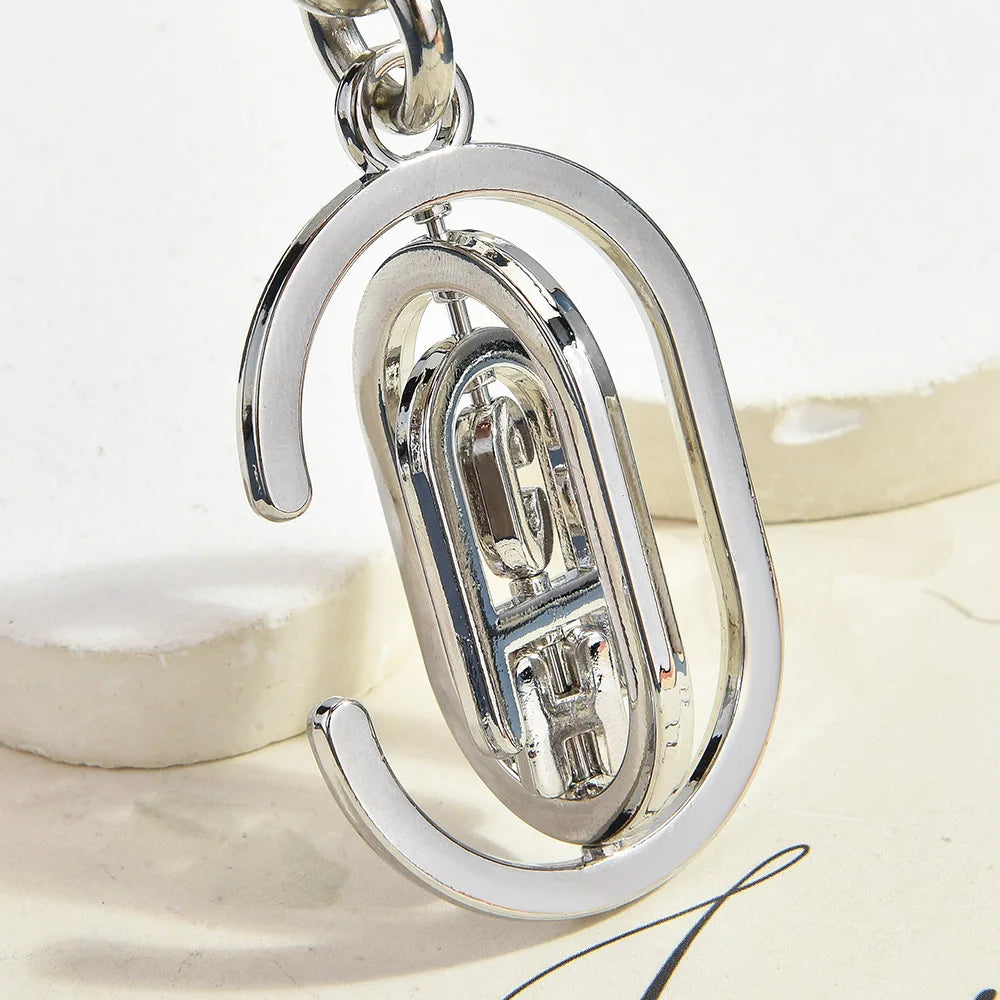 Spinning Initial Bag Charm