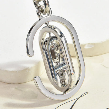 Spinning Initial Bag Charm