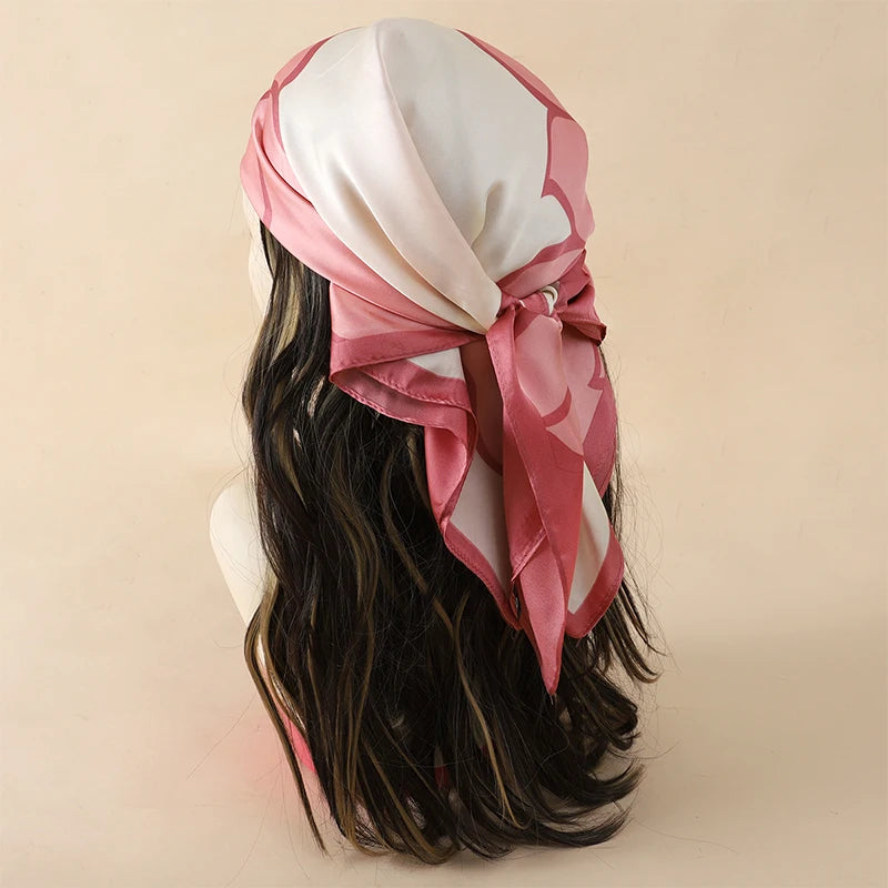 Floral Square Silk Scarf