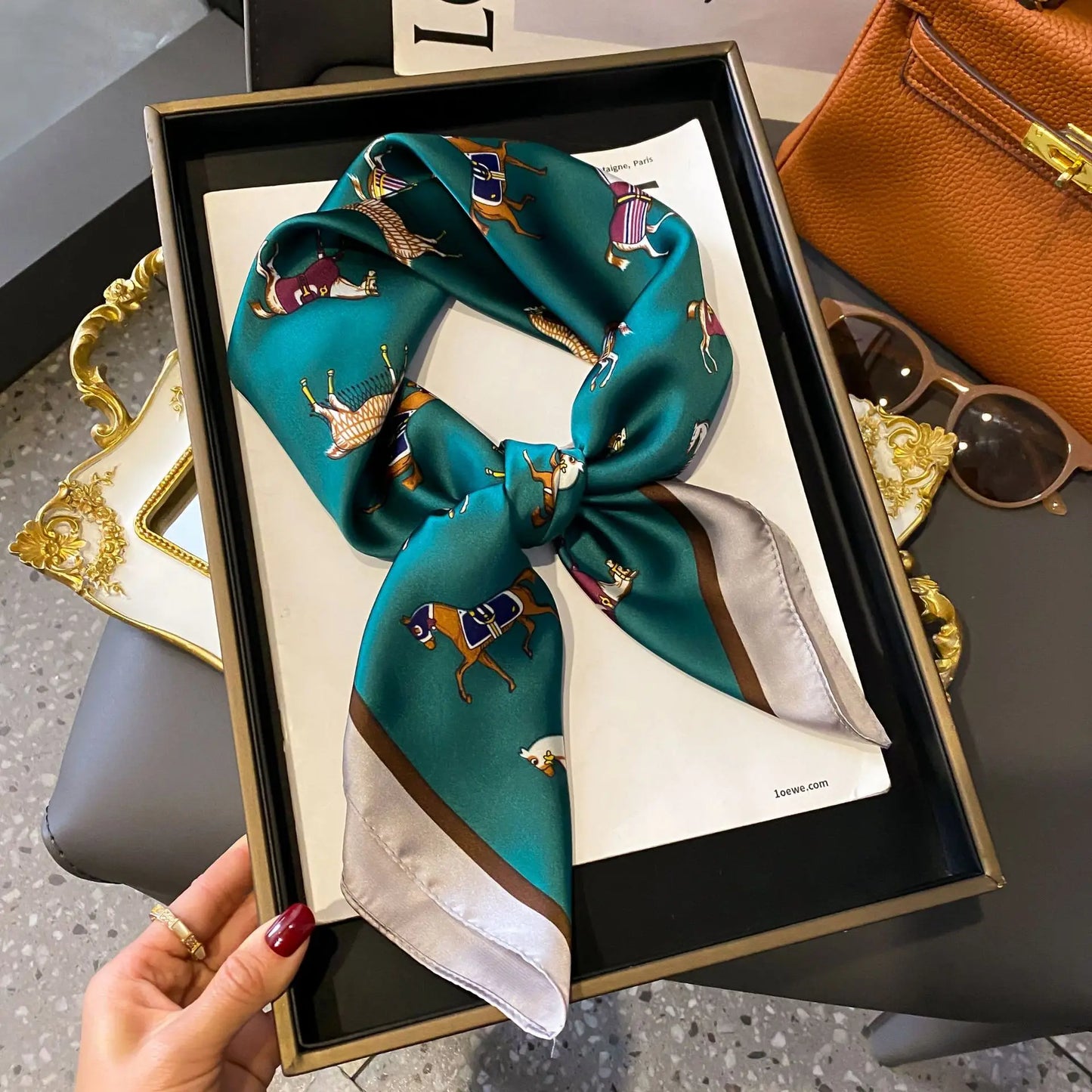 Luxury Print Square Scarf