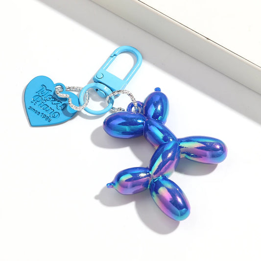 Balloon Dog Heart Keychain