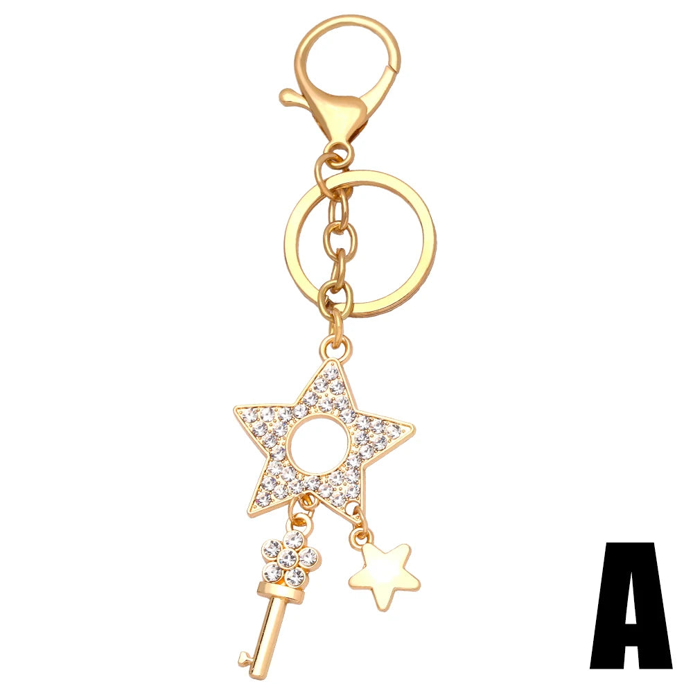 Rhinestone Fairy Angel Wings Keychains