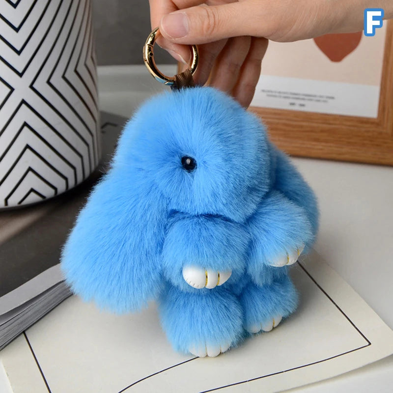 Plush Fur Bunny Keychain
