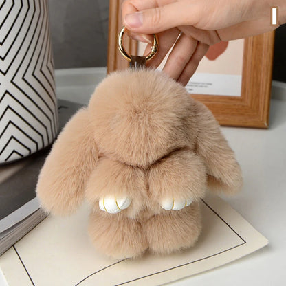 Plush Fur Bunny Keychain