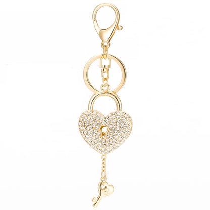 Crystal Love Lock Keychain