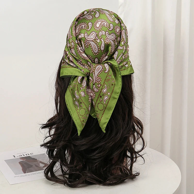 Floral Square Silk Scarf