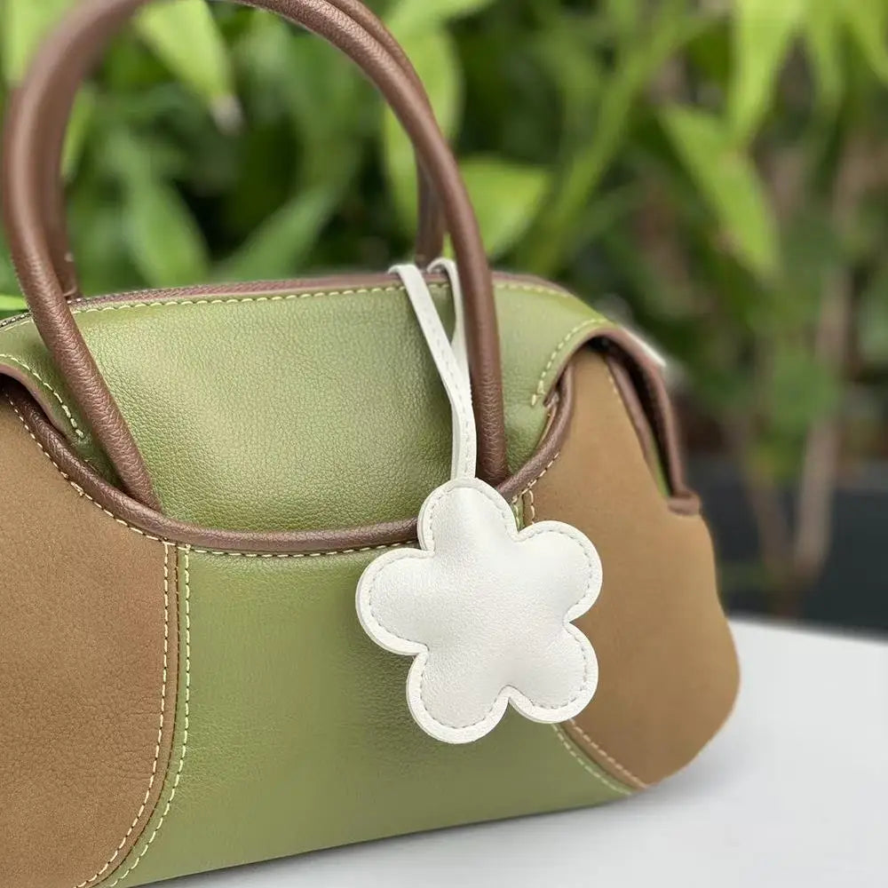Leather Flower Keychain