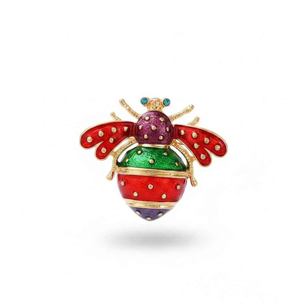 Rhinestone Bee Brooch Pin