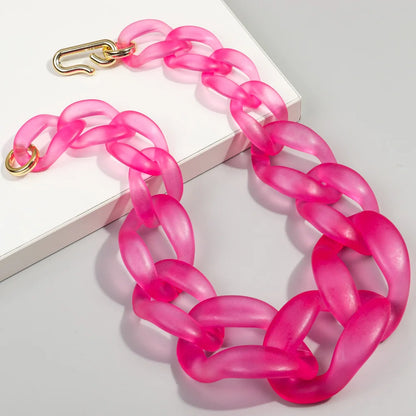 Matte Colorful Acrylic Big Chunky Chain
