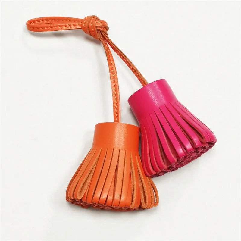 Candy Color Sheepskin Fringe Bag Charm