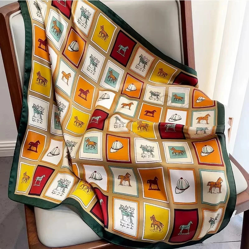 Luxury Print Square Scarf