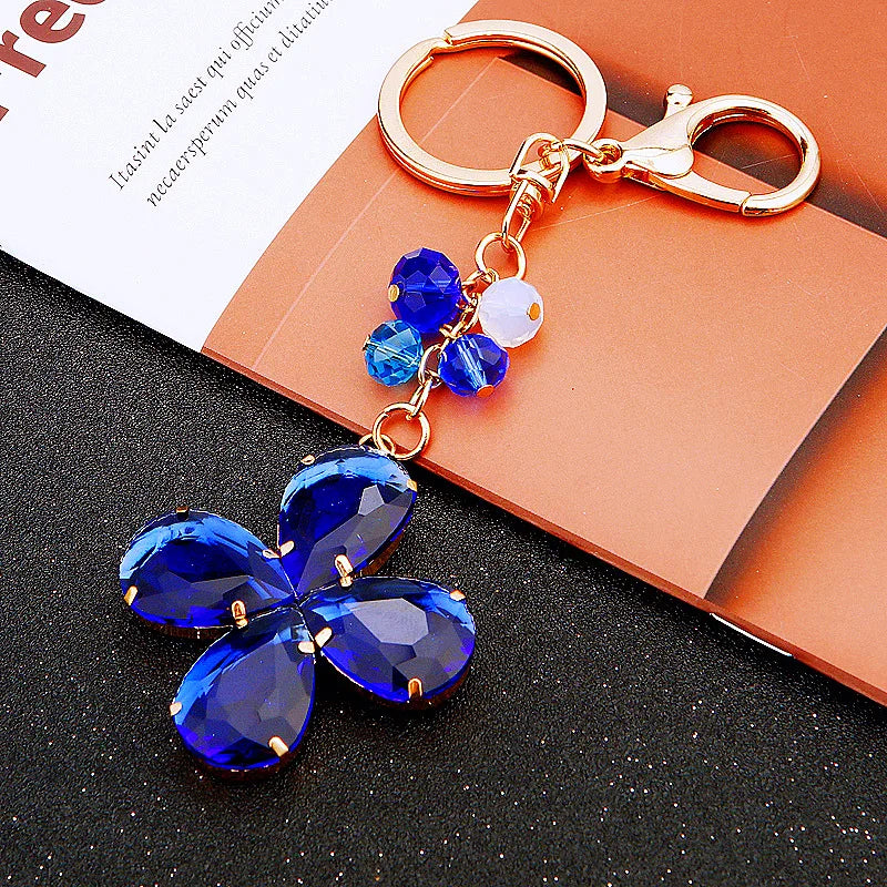 Crystal Clover Keychains